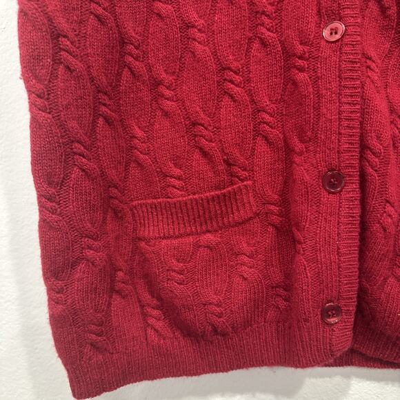 Vintage Nina Patrick Lambswool Angora Blend Sweater Vest Women’s Size Medium Red - Picture 4 of 7